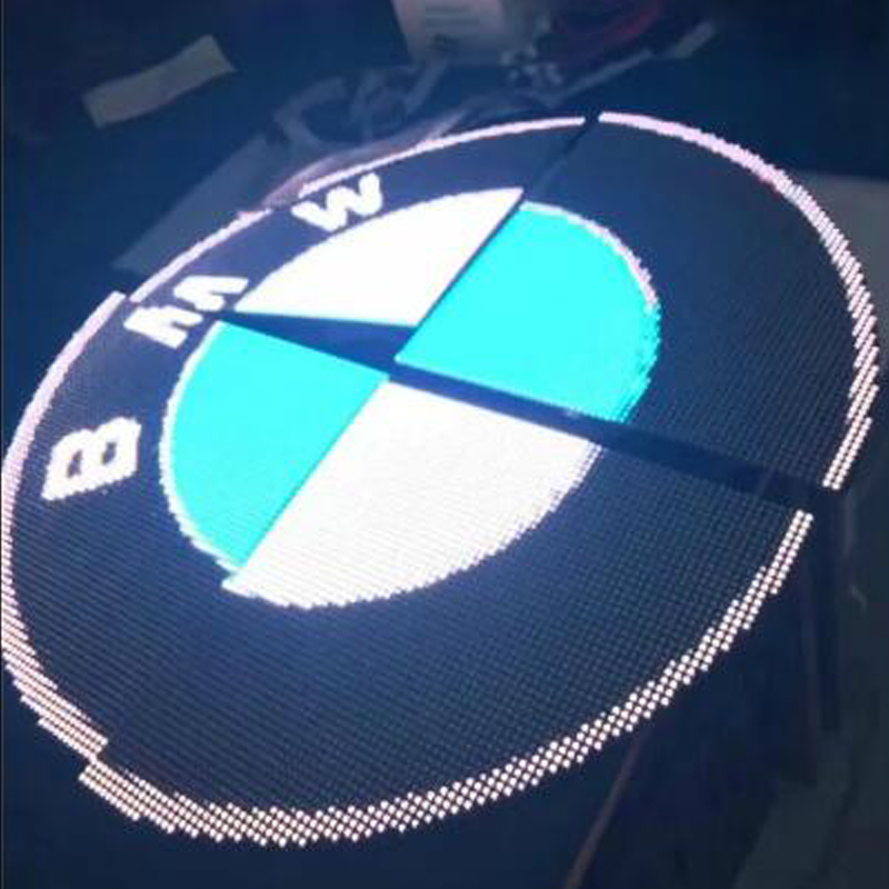 round led display screen for shop logo